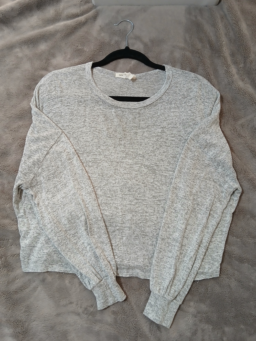 Light Heather Gray Crewneck Pullover Sweater
